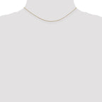 14K .6mm Diamond-cut Round Open Link Cable with Spring Ring Clasp Chain