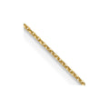 14K .6mm Diamond-cut Round Open Link Cable with Spring Ring Clasp Chain