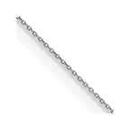 14K White Gold .75mm Cable with Spring Ring Clasp Pendant Chain