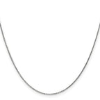 14K White Gold .95mm Diamond-cut Cable with Lobster Clasp Chain
