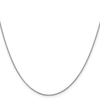 14K White Gold .85mm Diamond-cut Spiga with Spring Ring Clasp Chain