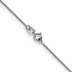 14K White Gold .85mm Diamond-cut Spiga with Spring Ring Clasp Chain