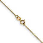 14K .85mm Diamond-cut Spiga with Spring Ring Clasp Chain