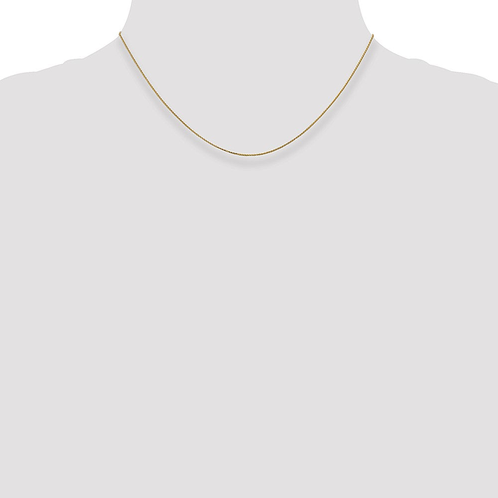 14K .85mm Diamond-cut Spiga with Spring Ring Clasp Chain