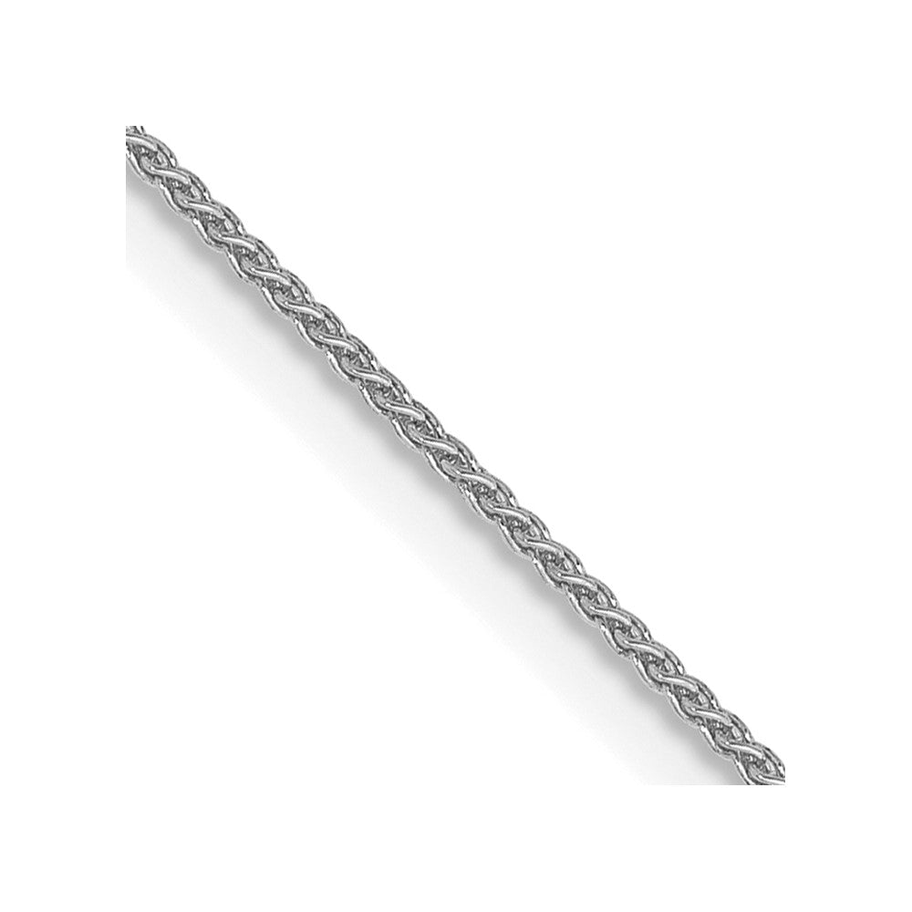 14K White Gold .85mm Spiga with Spring Ring Clasp Chain
