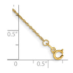 14K 1mm Singapore with Spring Ring Clasp Chain