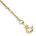 14K 1mm Singapore with Spring Ring Clasp Chain