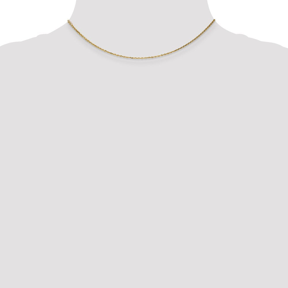14K .95mm Diamond-cut Cable with Lobster Clasp Chain