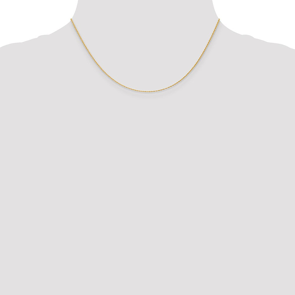 14K 1.1mm Baby Rope with Spring Ring Clasp Chain