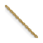 14K 1.1mm Baby Rope with Spring Ring Clasp Chain