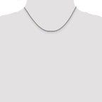 14K White Gold 2.5mm Diamond-cut Cable with Lobster Clasp Chain