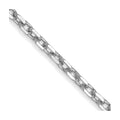 14K White Gold 1.8mm Diamond-cut Round Open Link Cable with Lobster Clasp Chain