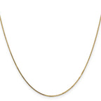 14K .7mm Box with Spring Ring Clasp Chain