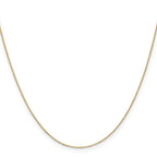 14K .65mm Diamond-cut Round Open Link Cable with Lobster Clasp Chain