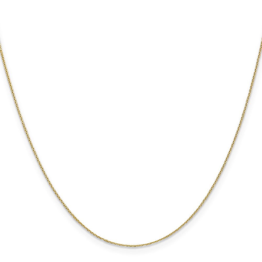 14K .65mm Diamond-cut Round Open Link Cable with Lobster Clasp Chain