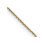 14K .65mm Diamond-cut Round Open Link Cable with Lobster Clasp Chain