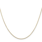 14K .8mm Diamond-cut Round Open Link Cable with Lobster Clasp Chain