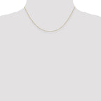 14K .8mm Diamond-cut Round Open Link Cable with Lobster Clasp Chain