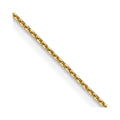 14K .8mm Diamond-cut Round Open Link Cable with Lobster Clasp Chain
