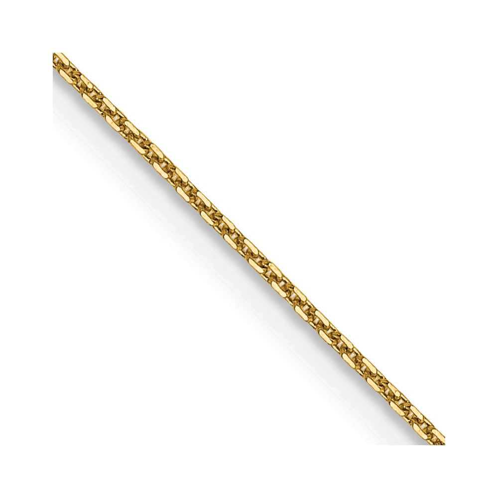 14K .8mm Diamond-cut Round Open Link Cable with Lobster Clasp Chain