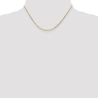 14K 1.4mm Diamond-cut Round Open Link Cable with Lobster Clasp Chain