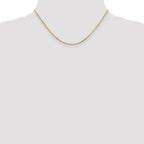 14K 1.8mm Diamond-cut Round Open Link Cable with Lobster Clasp Chain