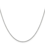 14K White Gold 1.2mm Cable with Lobster Clasp Chain