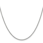 14K White Gold 1.6mm Round Open Link Cable with Lobster Clasp Chain