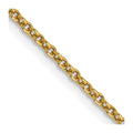 14K 1.6mm Round Open Link Cable with Lobster Clasp Chain