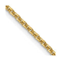 14K 2mm Round Open Link Cable with Lobster Clasp Chain