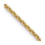 14K 2mm Round Open Link Cable with Lobster Clasp Chain