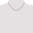 14K 3.2mm Round Open Link Cable with Lobster Clasp Chain