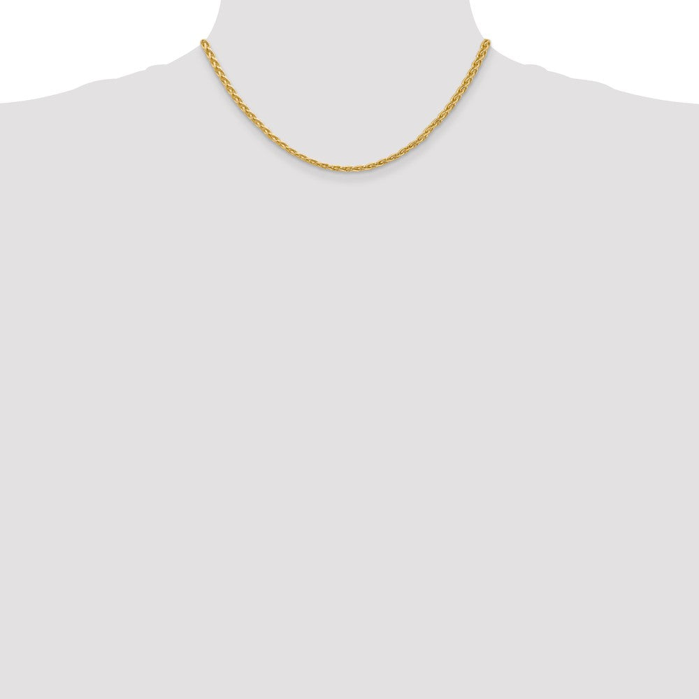 14k 3mm Parisian Wheat with Lobster Clasp Chain