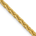 14k 3mm Parisian Wheat with Lobster Clasp Chain