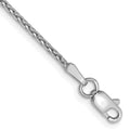14K White Gold 1.5mm Diamond-cut Parisian Wheat with Lobster Clasp Bracelet