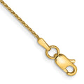 14K .8mm Diamond-cut Parisian Wheat with Lobster Clasp Anklet