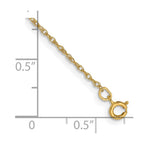 14K .8mm Light Baby Rope with Spring Ring Clasp Chain
