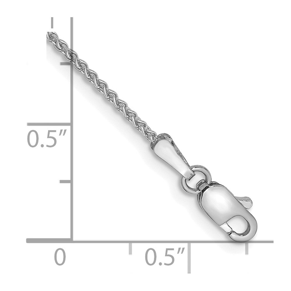 14K White Gold 1.25mm Spiga with Lobster Clasp Bracelet