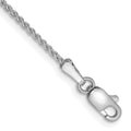 14K White Gold 1.25mm Spiga with Lobster Clasp Bracelet