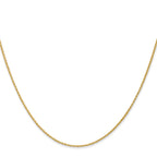 14K 1mm Round Parisian Wheat with Lobster Clasp Chain
