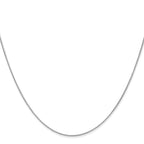 14K White Gold .7mm Round Parisian Wheat with Lobster Clasp Chain