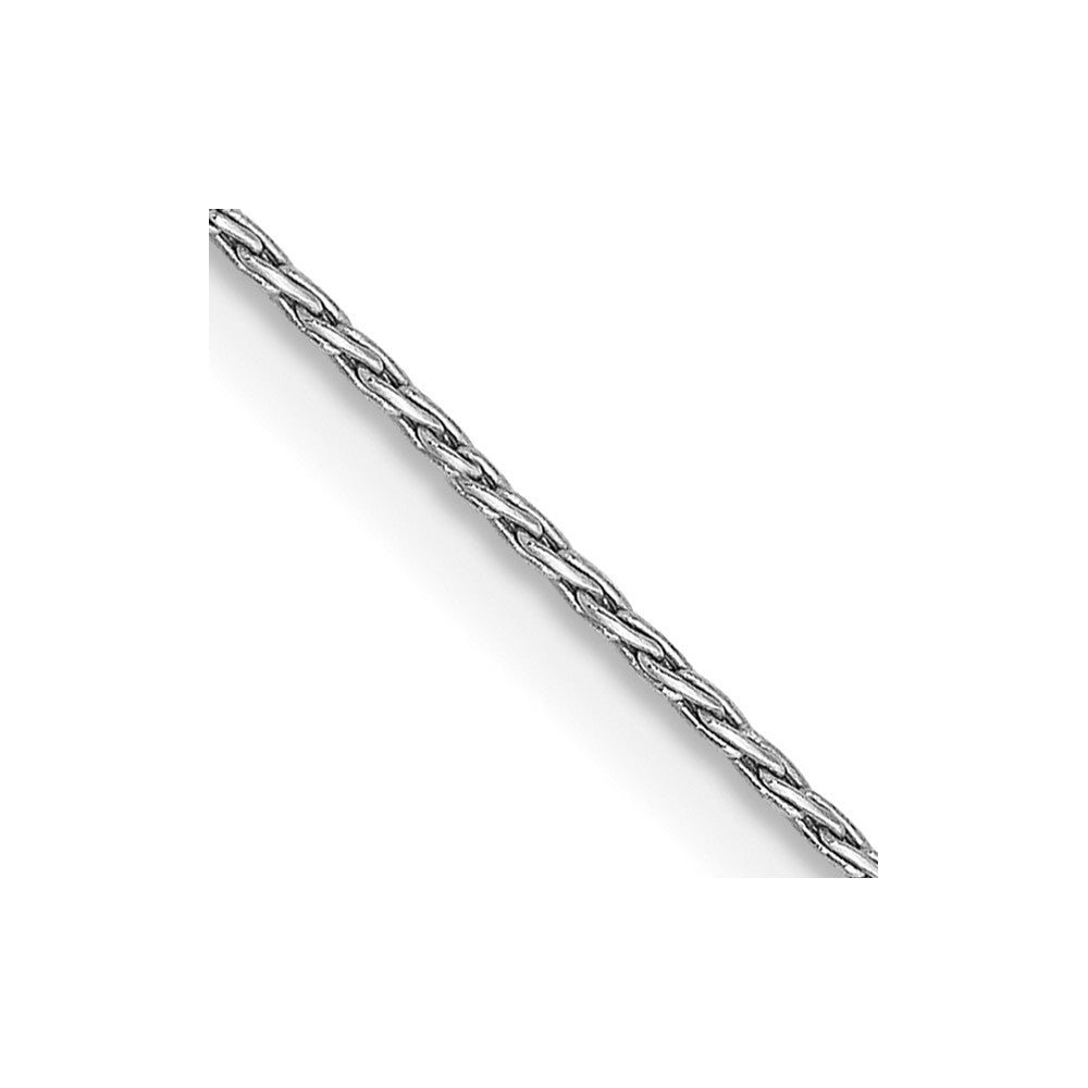 14K White Gold .7mm Round Parisian Wheat with Lobster Clasp Chain