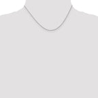 14K White Gold 1.15mm Rolo with Lobster Clasp Pendant Chain