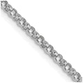 14K White Gold 1.55mm Rolo with Lobster Clasp Pendant Chain