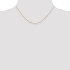 14K Rose Gold .5mm Baby Rope with Spring Ring Clasp Chain