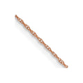 14K Rose Gold .5mm Baby Rope with Spring Ring Clasp Chain