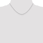 14K White Gold .9mm Diamond-cut Round Open Link Cable with Lobster Clasp Chain