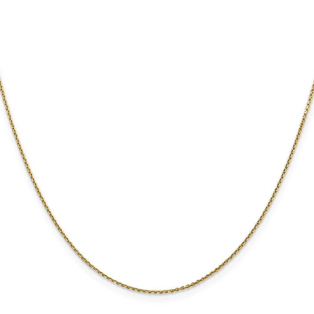 14K .9mm Diamond-cut Round Open Link Cable with Lobster Clasp Chain