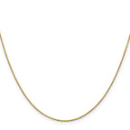14K .9mm Diamond-cut Round Open Link Cable with Lobster Clasp Chain