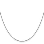 14K White Gold 1.4mm Forzantine Cable with Lobster Clasp Chain